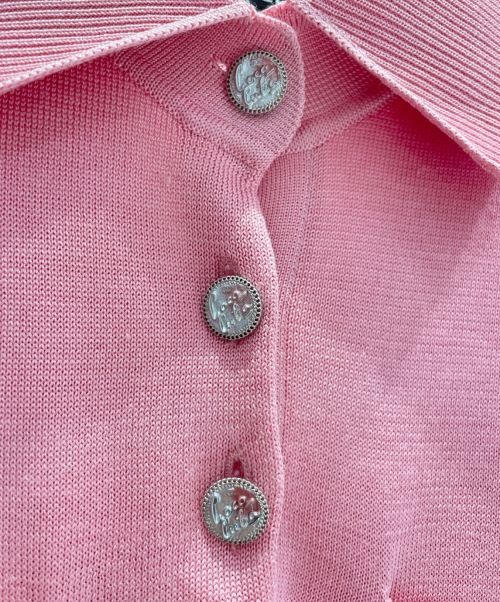 CHANEL（シャネル）CHANEL (シャネル) シルクニットポロシャツ ピンク サイズ:34の古着・服飾アイテム