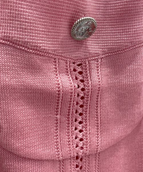 CHANEL（シャネル）CHANEL (シャネル) シルクニットポロシャツ ピンク サイズ:34の古着・服飾アイテム
