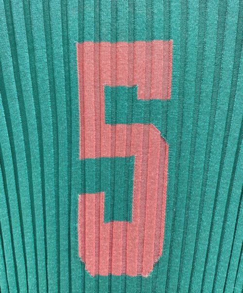 CHANEL（シャネル）CHANEL (シャネル) No.5 バックココマーク リブカットソー グリーン サイズ:38の古着・服飾アイテム