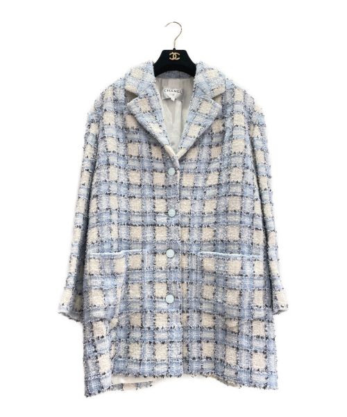 CHANEL（シャネル）CHANEL (シャネル) ツイードチェックコート サイズ:36の古着・服飾アイテム