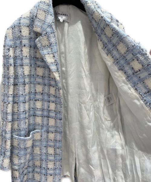 CHANEL（シャネル）CHANEL (シャネル) ツイードチェックコート サイズ:36の古着・服飾アイテム