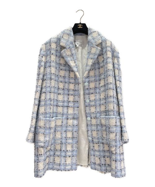 CHANEL（シャネル）CHANEL (シャネル) ツイードチェックコート サイズ:36の古着・服飾アイテム