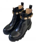 GUCCIグッチ）の古着「サイドゴアブーツ」｜ブラック