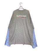 BALENCIAGAバレンシアガ）の古着「POLITICAL CAMPAIGN LAYERED TSHIRT」｜グレー