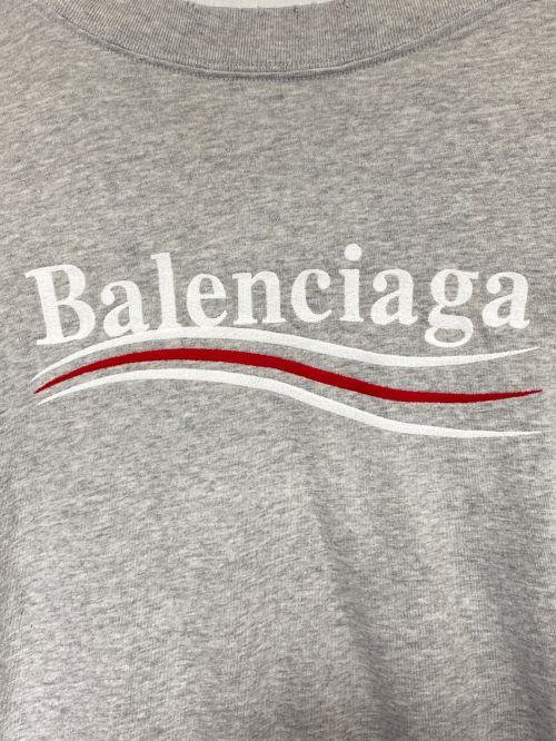 BALENCIAGA（バレンシアガ）BALENCIAGA (バレンシアガ) POLITICAL CAMPAIGN LAYERED TSHIRT グレー サイズ:XLの古着・服飾アイテム