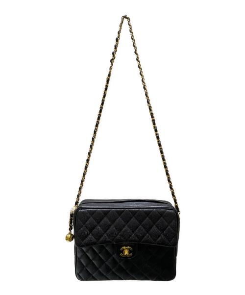 CHANEL（シャネル）CHANEL (シャネル) マトラッセチェーンショルダーバッグ ブラック サイズ:27の古着・服飾アイテム
