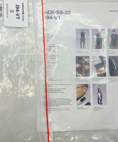 ACRONYM（アクロニウム）ACRONYM (アクロニウム) 3L VARSITY JACKET ホワイト×ブラック サイズ:S 未使用品の古着・服飾アイテム