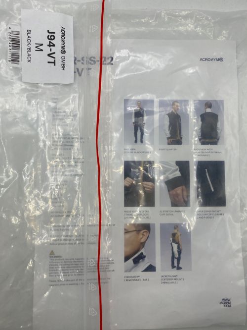 ACRONYM（アクロニウム）ACRONYM (アクロニウム) 3L VARSITY JACKET ブラック サイズ:Mの古着・服飾アイテム