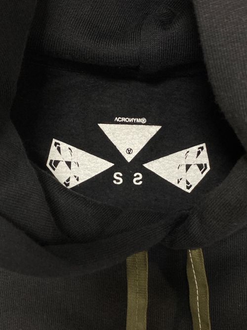 ACRONYM（アクロニウム）ACRONYM (アクロニウム) ORGANIC COTTON HOODED SWEATSHIRT ブラック サイズ:Sの古着・服飾アイテム