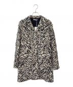 FUMIKA UCHIDAフミカウチダ）の古着「PATCHWORK ZEBRA HALF COAT」｜ホワイト×ブラック