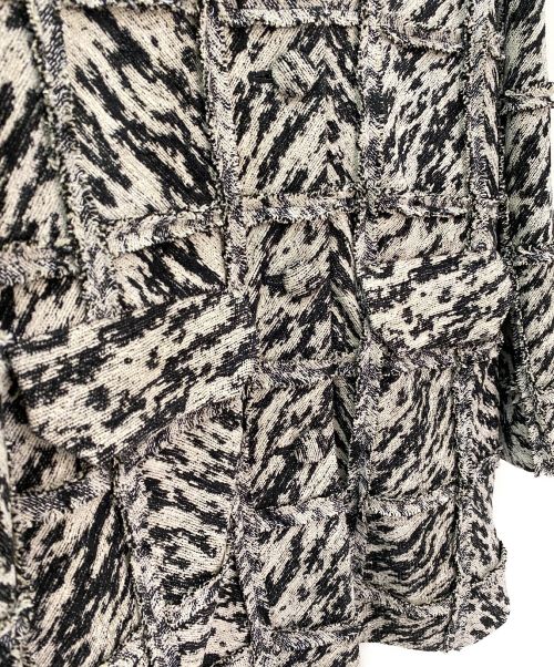 FUMIKA UCHIDA（フミカウチダ）FUMIKA UCHIDA (フミカウチダ) PATCHWORK ZEBRA HALF COAT ホワイト×ブラック サイズ:34 未使用品の古着・服飾アイテム
