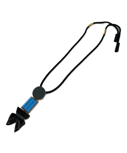 MARNI（マルニ）MARNI (マルニ) デザインネックレス ブルー×ブラックの古着・服飾アイテム