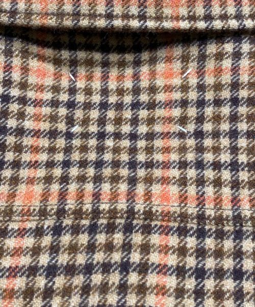 Maison Margiela（メゾンマルジェラ）Maison Margiela (メゾンマルジェラ) Wool Checked Jacket In Red ブラウン サイズ:40の古着・服飾アイテム