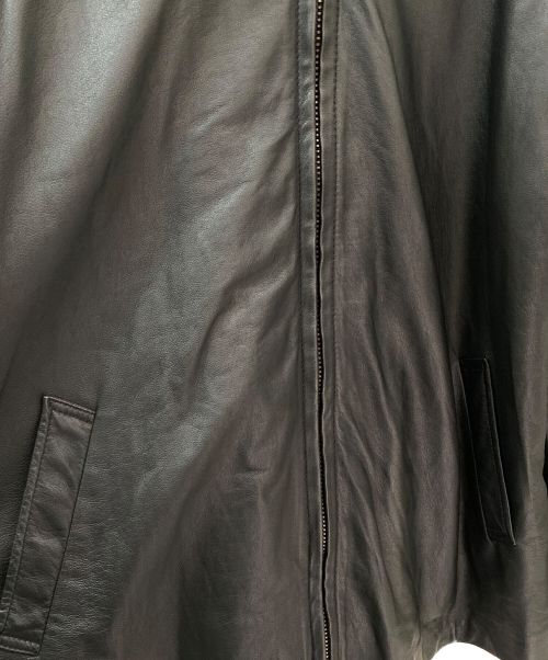 Maison Martin Margiela（メゾンマルタンマルジェラ）Maison Martin Margiela (メゾンマルタンマルジェラ) レザーMA-1ジャケット ブラック サイズ:42の古着・服飾アイテム