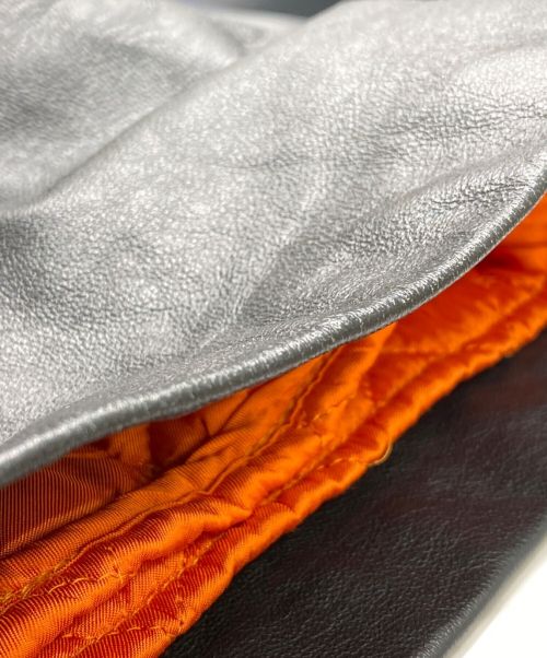 Maison Martin Margiela（メゾンマルタンマルジェラ）Maison Martin Margiela (メゾンマルタンマルジェラ) レザーMA-1ジャケット ブラック サイズ:42の古着・服飾アイテム