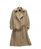 anuansアニュアンス）の古着「ビッグラペルトレンチコート」｜ベージュ