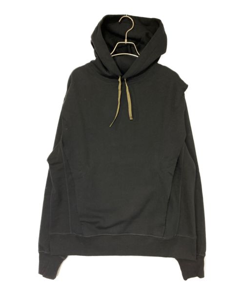 ACRONYM（アクロニウム）ACRONYM (アクロニウム) ORGANIC COTTON HOODED SWEATSHIRT ブラック サイズ:Sの古着・服飾アイテム