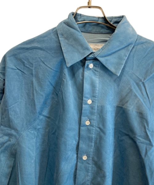 CAMIEL FORTGENS（カミエルフォートヘンス）CAMIEL FORTGENS (カミエルフォートヘンス) WEIRD SHAPED コーデュロイシャツ ブルー サイズ:Mの古着・服飾アイテム