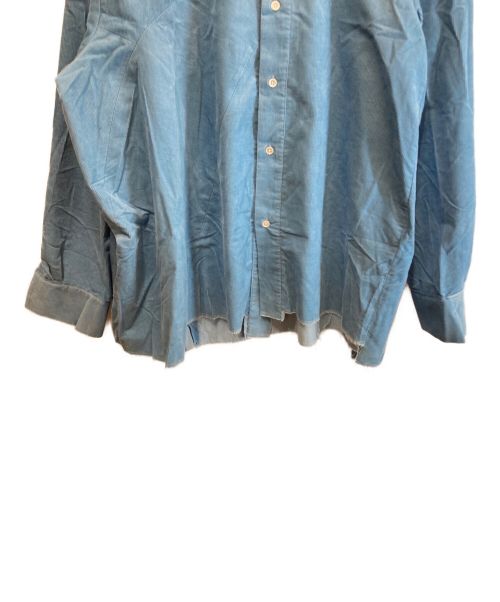 CAMIEL FORTGENS（カミエルフォートヘンス）CAMIEL FORTGENS (カミエルフォートヘンス) WEIRD SHAPED コーデュロイシャツ ブルー サイズ:Mの古着・服飾アイテム