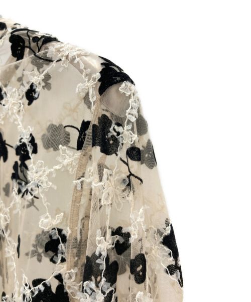 AKTE（アクテ）AKTE (アクテ) フロッキーレースブラウス ベージュ サイズ:Fの古着・服飾アイテム