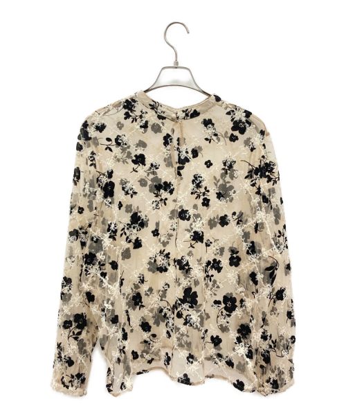 AKTE（アクテ）AKTE (アクテ) フロッキーレースブラウス ベージュ サイズ:Fの古着・服飾アイテム