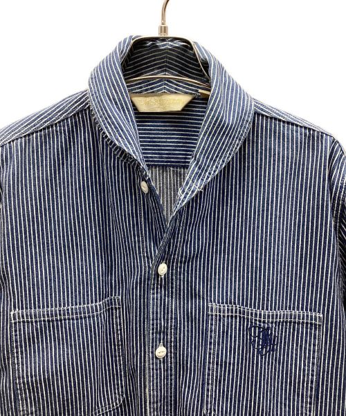 The Stylist Japan（ザスタイリストジャパン）The Stylist Japan (ザスタイリストジャパン) ストライプデニムジャケット インディゴ サイズ:Lの古着・服飾アイテム