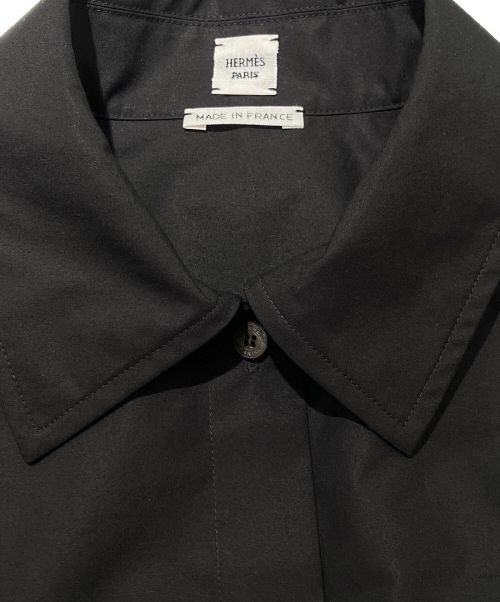 HERMES（エルメス）HERMES (エルメス) デザインシャツ ブラック サイズ:38の古着・服飾アイテム