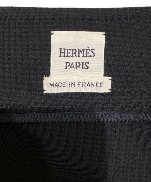 HERMES（エルメス）HERMES (エルメス) ミラノジャージーAラインスカート ブラック サイズ:42の古着・服飾アイテム