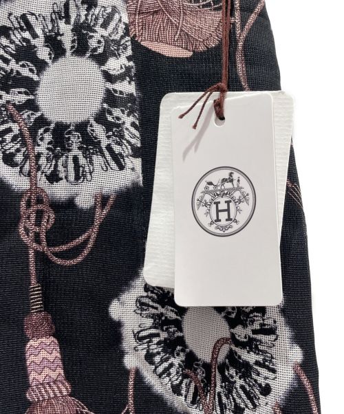 HERMES（エルメス）HERMES (エルメス) 総柄ラップスカート ブラック サイズ:38 未使用品の古着・服飾アイテム