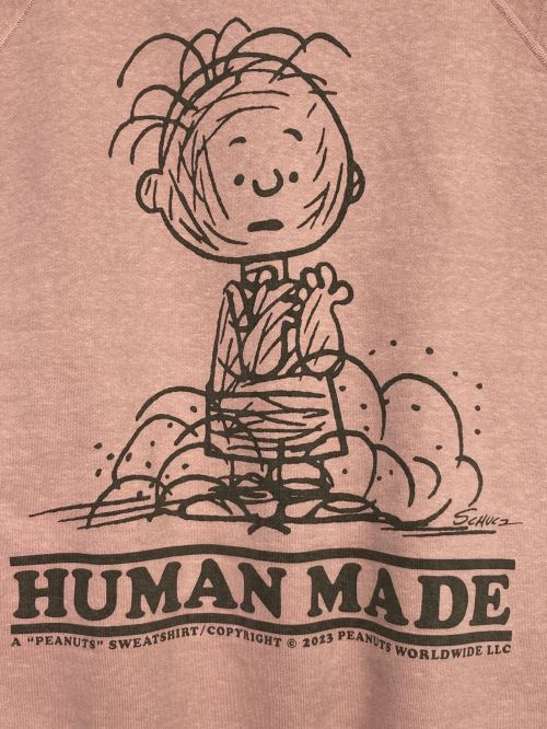 HUMAN MADE（ヒューマンメイド）HUMAN MADE (ヒューマンメイド) PEANUTS (ピーナッツ) PEANUTS SWEATSHIRT ピンク サイズ:Lの古着・服飾アイテム