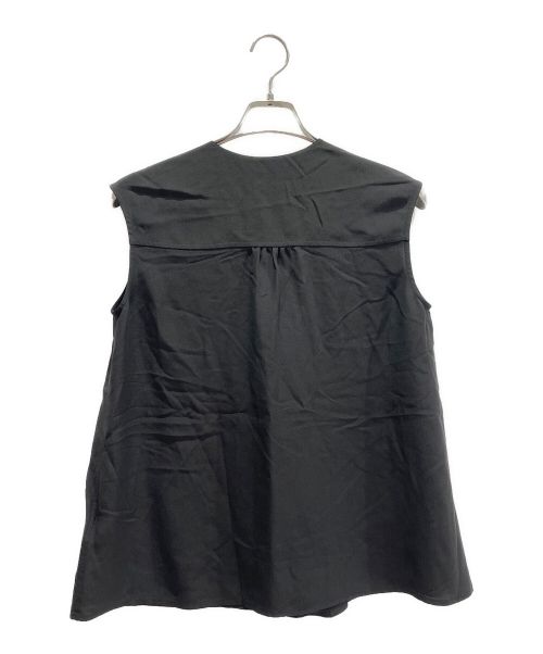 HERMES（エルメス）HERMES (エルメス) シルクノースリーブブラウス ブラック サイズ:36の古着・服飾アイテム