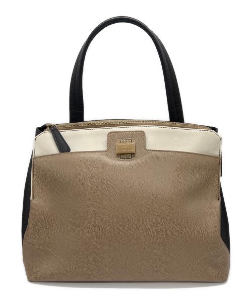 FURLA（フルラ）FURLA (フルラ) ハンドバッグ　パイパールクス ベージュの古着・服飾アイテム