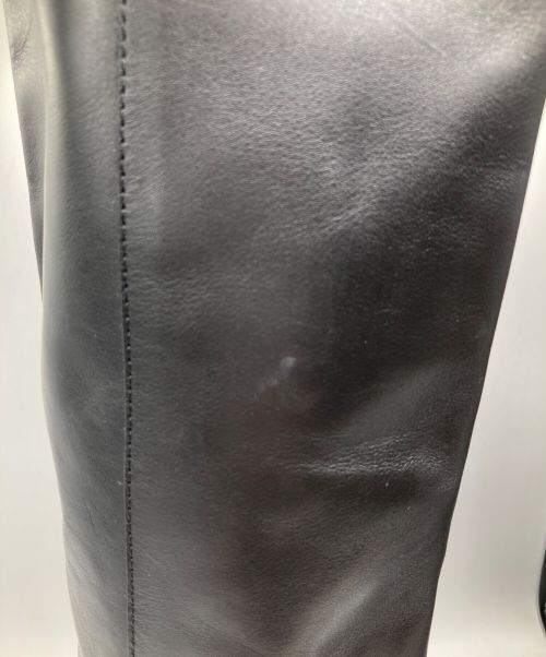 FABIO RUSCONI（ファビオルスコーニ）FABIO RUSCONI (ファビオ ルスコーニ) スクエアトゥロングブーツ ブラック サイズ:37の古着・服飾アイテム