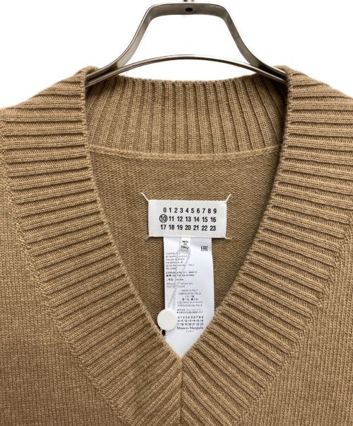 Maison Margiela 10（メゾンマルジェラ 10）Maison Margiela 10 (メゾンマルジェラ) ニットベスト ベージュ サイズ:Ｌの古着・服飾アイテム
