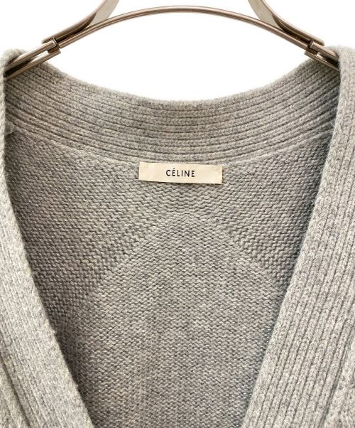 CELINE（セリーヌ）CELINE (セリーヌ) ニットカーディガン/フィービー期/Archive グレー サイズ:Sの古着・服飾アイテム