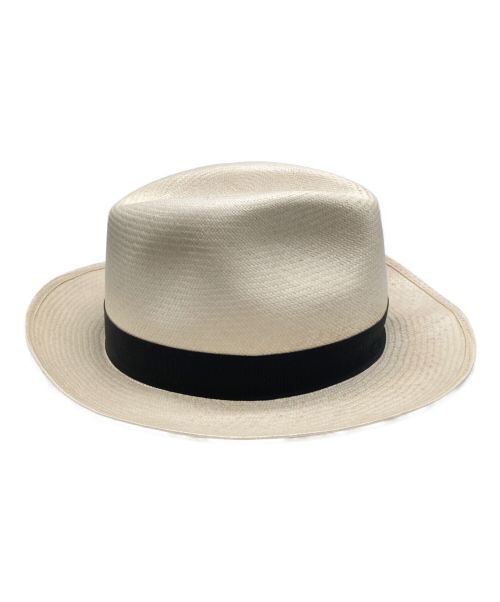 BORSALINO（ボルサリーノ）BORSALINO (ボルサリーノ) パナマハット アイボリー サイズ:60の古着・服飾アイテム
