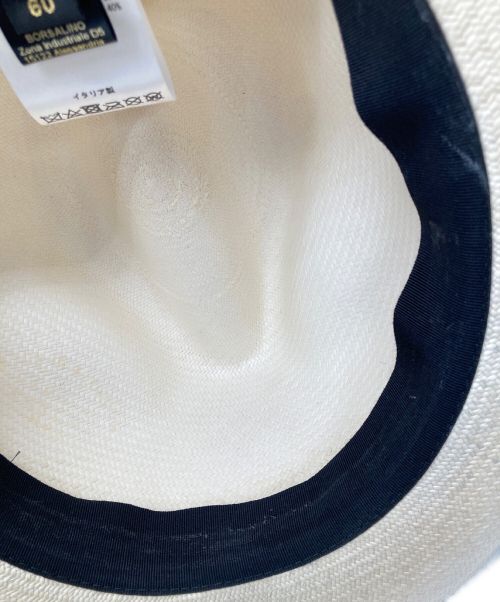 BORSALINO（ボルサリーノ）BORSALINO (ボルサリーノ) パナマハット アイボリー サイズ:60の古着・服飾アイテム