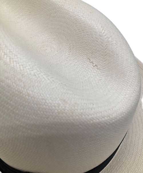 BORSALINO（ボルサリーノ）BORSALINO (ボルサリーノ) パナマハット アイボリー サイズ:60の古着・服飾アイテム