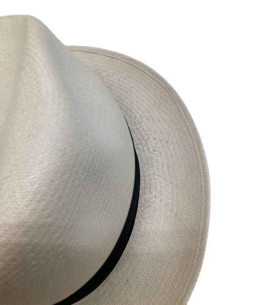 BORSALINO（ボルサリーノ）BORSALINO (ボルサリーノ) パナマハット アイボリー サイズ:60の古着・服飾アイテム
