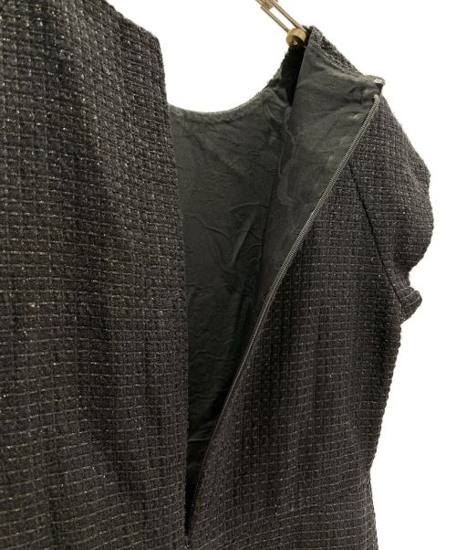 CHANEL（シャネル）CHANEL (シャネル) ツイードワンピース ブラック サイズ:38の古着・服飾アイテム