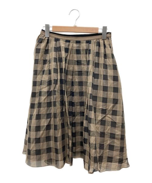 FOXEY（フォクシー）FOXEY (フォクシー) チェックリネンシルクスカート サイズ:40の古着・服飾アイテム