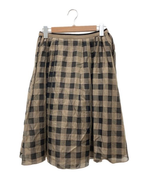 FOXEY（フォクシー）FOXEY (フォクシー) チェックリネンシルクスカート サイズ:40の古着・服飾アイテム