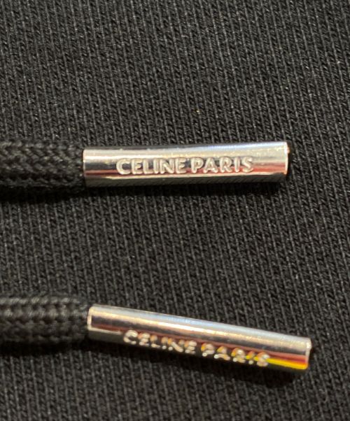 CELINE（セリーヌ）CELINE (セリーヌ) グラデーションCELINEプリント ルーズフィットフーディー ブラック サイズ:XS 未使用品の古着・服飾アイテム