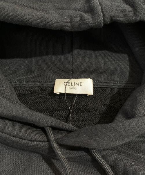 CELINE（セリーヌ）CELINE (セリーヌ) グラデーションCELINEプリント ルーズフィットフーディー ブラック サイズ:XS 未使用品の古着・服飾アイテム