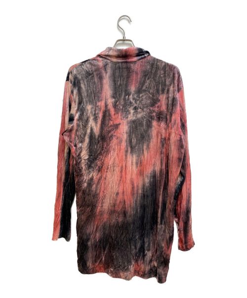 Yohji Yamamoto pour homme（ヨウジヤマモト プールオム）Yohji Yamamoto pour homme (ヨウジヤマモト プールオム) 94AW マリオネット期 ベルベットロングシャツ/Archive レッド サイズ:Mの古着・服飾アイテム