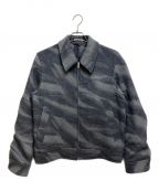 AURALEEオーラリー）の古着「WOOL CASHMERE JACQUARD MELTON ZIP BLOUSON」｜グレー