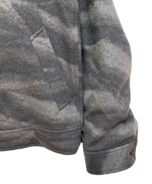 AURALEE（オーラリー）AURALEE (オーラリー) WOOL CASHMERE JACQUARD MELTON ZIP BLOUSON グレー サイズ:4の古着・服飾アイテム