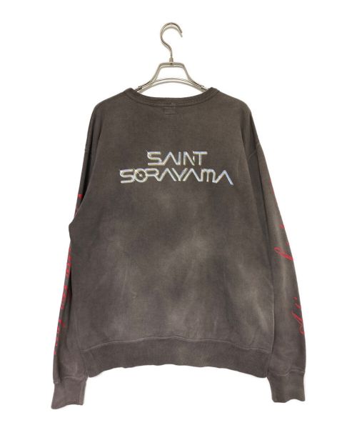 SAINT MICHAEL（セントマイケル）SAINT MICHAEL (セントマイケル) SORAYAMA (ソラヤマ) SWEAT SHIRT ブラック サイズ:SIZE Lの古着・服飾アイテム