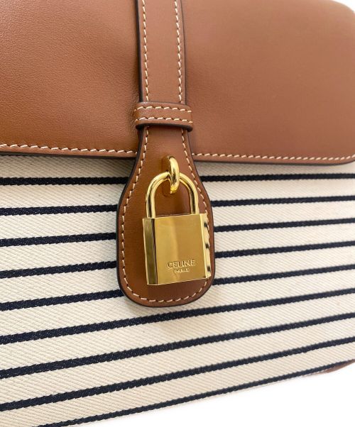 CELINE（セリーヌ）CELINE (セリーヌ) タブゥ ブラウン×ホワイト×ネイビーの古着・服飾アイテム