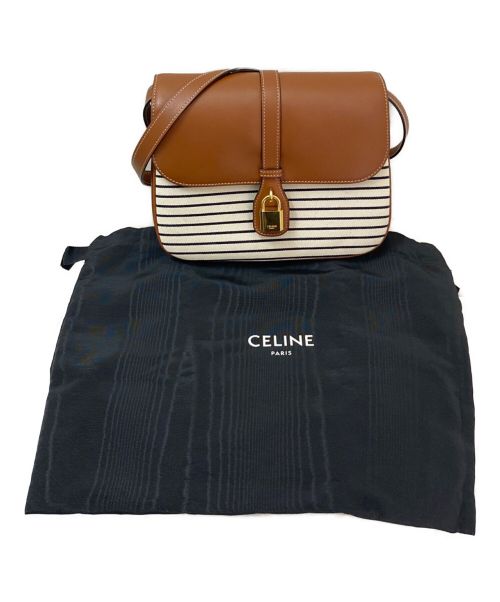 CELINE（セリーヌ）CELINE (セリーヌ) タブゥ ブラウン×ホワイト×ネイビーの古着・服飾アイテム